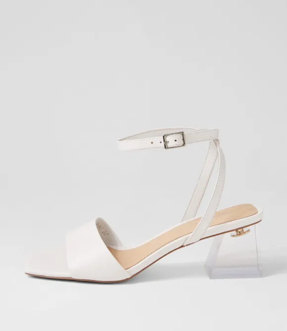 Women DJANGO & JULIETTE Heels | Rolo White Leather Sandals