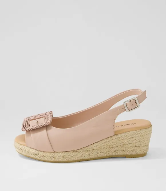 Women DJANGO & JULIETTE Heels | Saloso Rose Leather Buckle Sandals