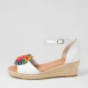 Women DJANGO & JULIETTE Espadrilles | Savea White Bright Suede Leather Sandals