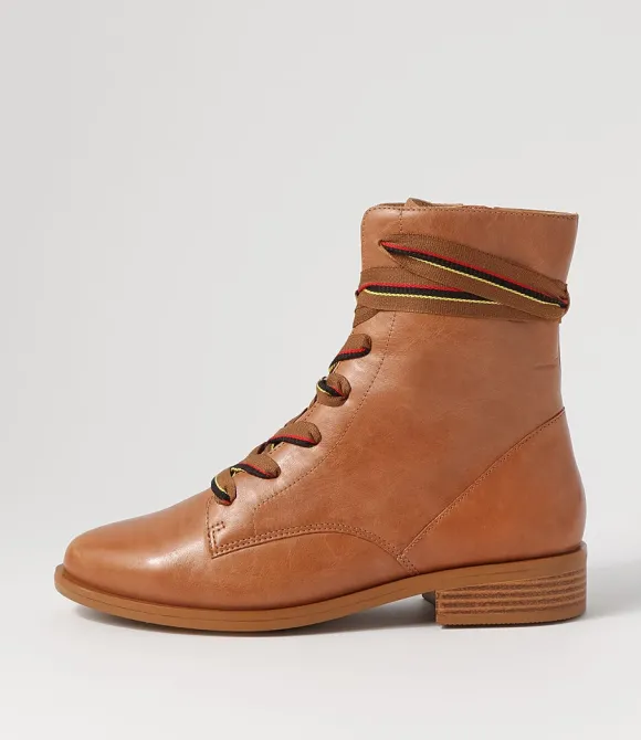 Women ZIERA Boots | Sherril Xf Tan Leather Ankle Boots