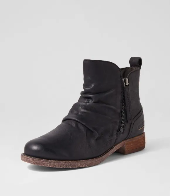 Women JOSEF SEIBEL Boots | Sienna 38 Black Leather Ankle Boots