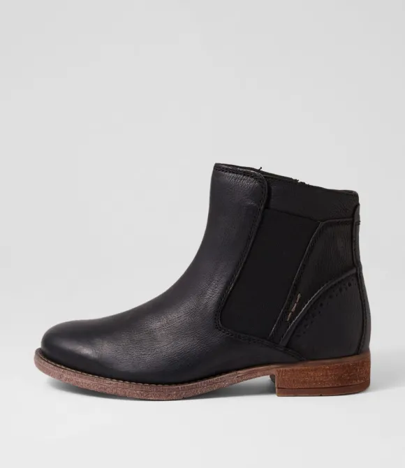 Women JOSEF SEIBEL Boots | Sienna 35 Black Leather Chelsea Boots