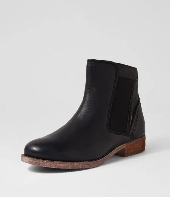 Women JOSEF SEIBEL Boots | Sienna 35 Black Leather Chelsea Boots