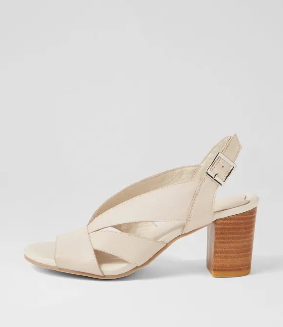 Women DJANGO & JULIETTE Heels | Simmie Vanilla Leather Sandals