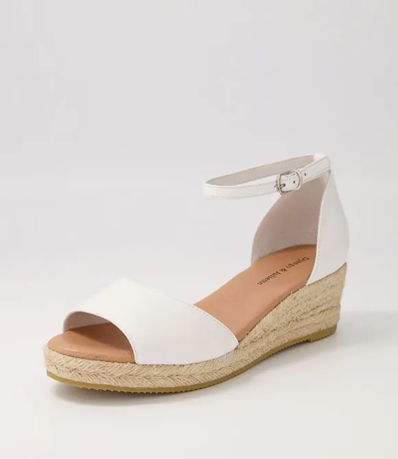 Women DJANGO & JULIETTE Espadrilles | Skip White Natural Rope Leather Sandals