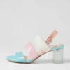 Women DJANGO & JULIETTE Heels | Skytles Blue Multi Vinylite Sandals