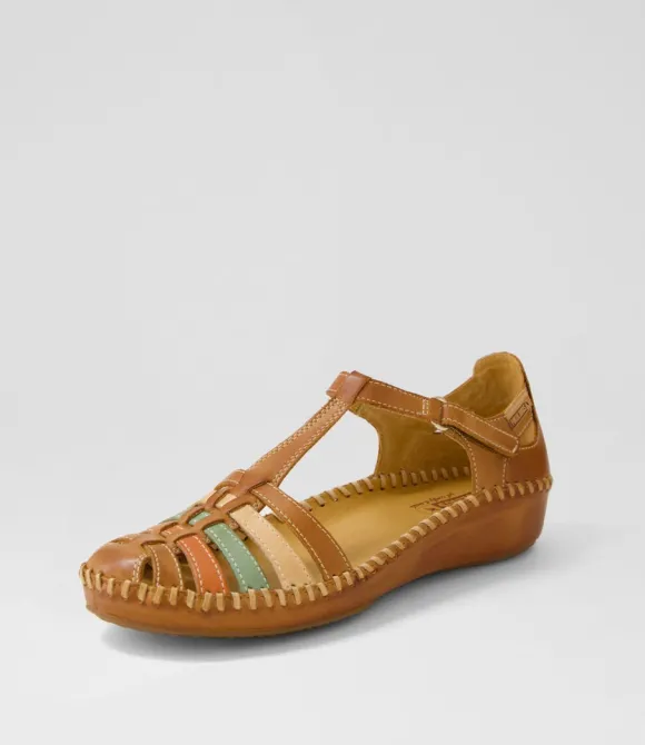 Women PIKOLINOS Flats | Vallarta 43 Brandy Leather Flat Shoes