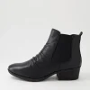 Women DIANA FERRARI Boots | Zuri Black Leather Ankle Boots